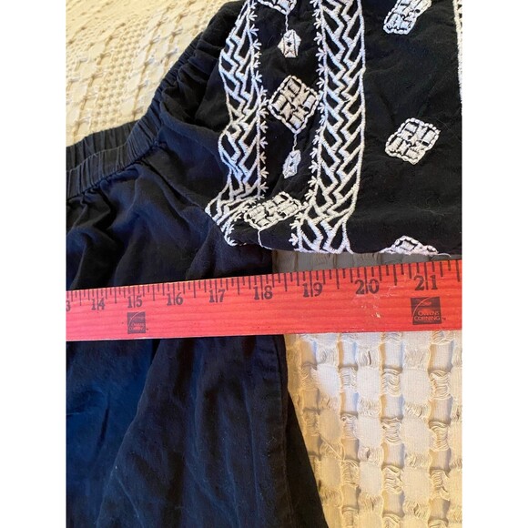 Old Navy Blouse Size Small Top Boho Peasant Black Off the Shoulder (or on) - Picture 7 of 8